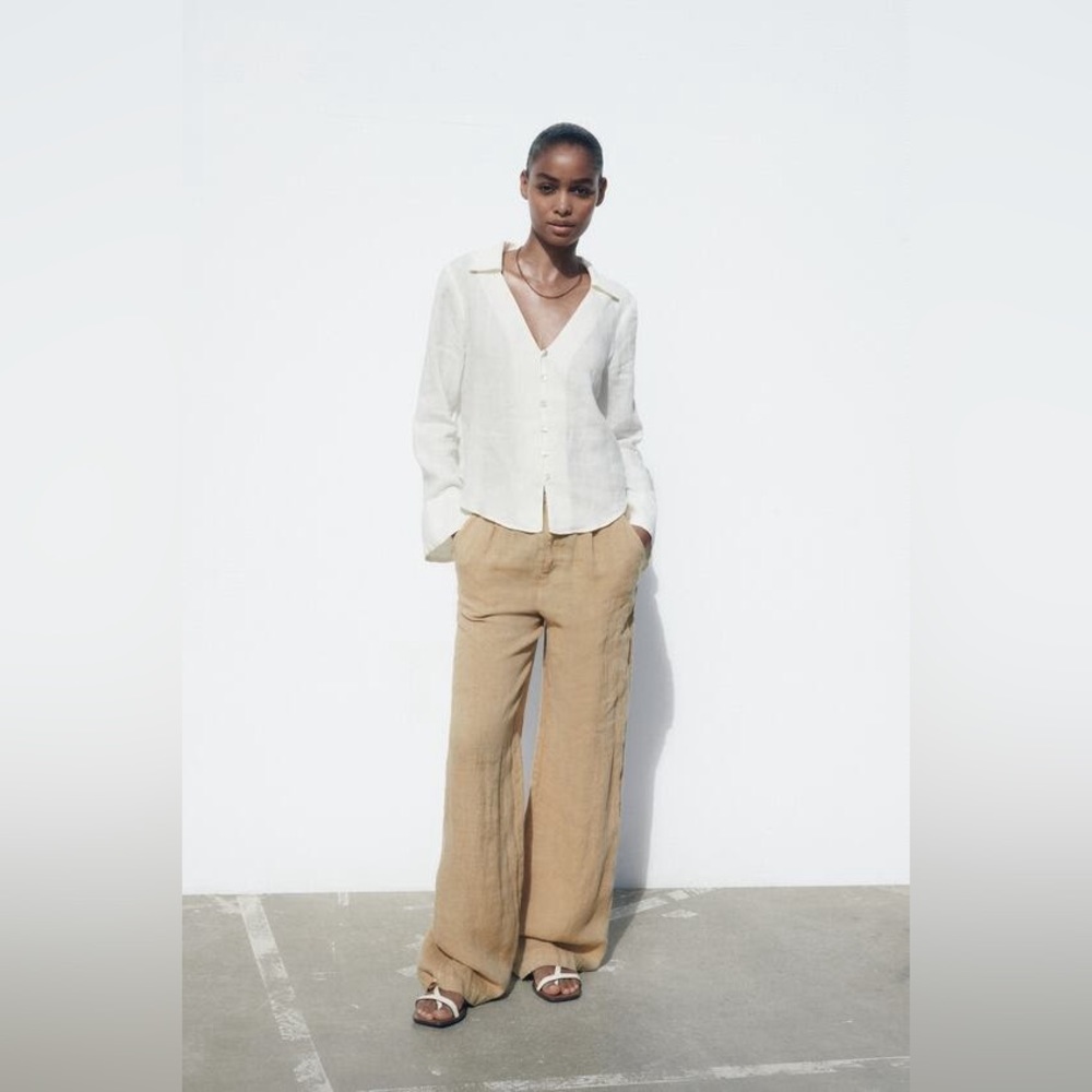 Zara 100% Linen Shirt